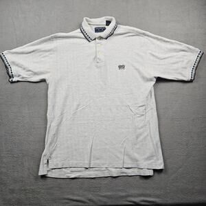 Vintage Golf Polo Shirt Larry Mize Golf 90s Mens Medium Gray